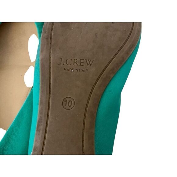 J. Crew Green Cece Ballet Flats w 1” Hidden Lift MI Italy 9.5 - Picture 8 of 8